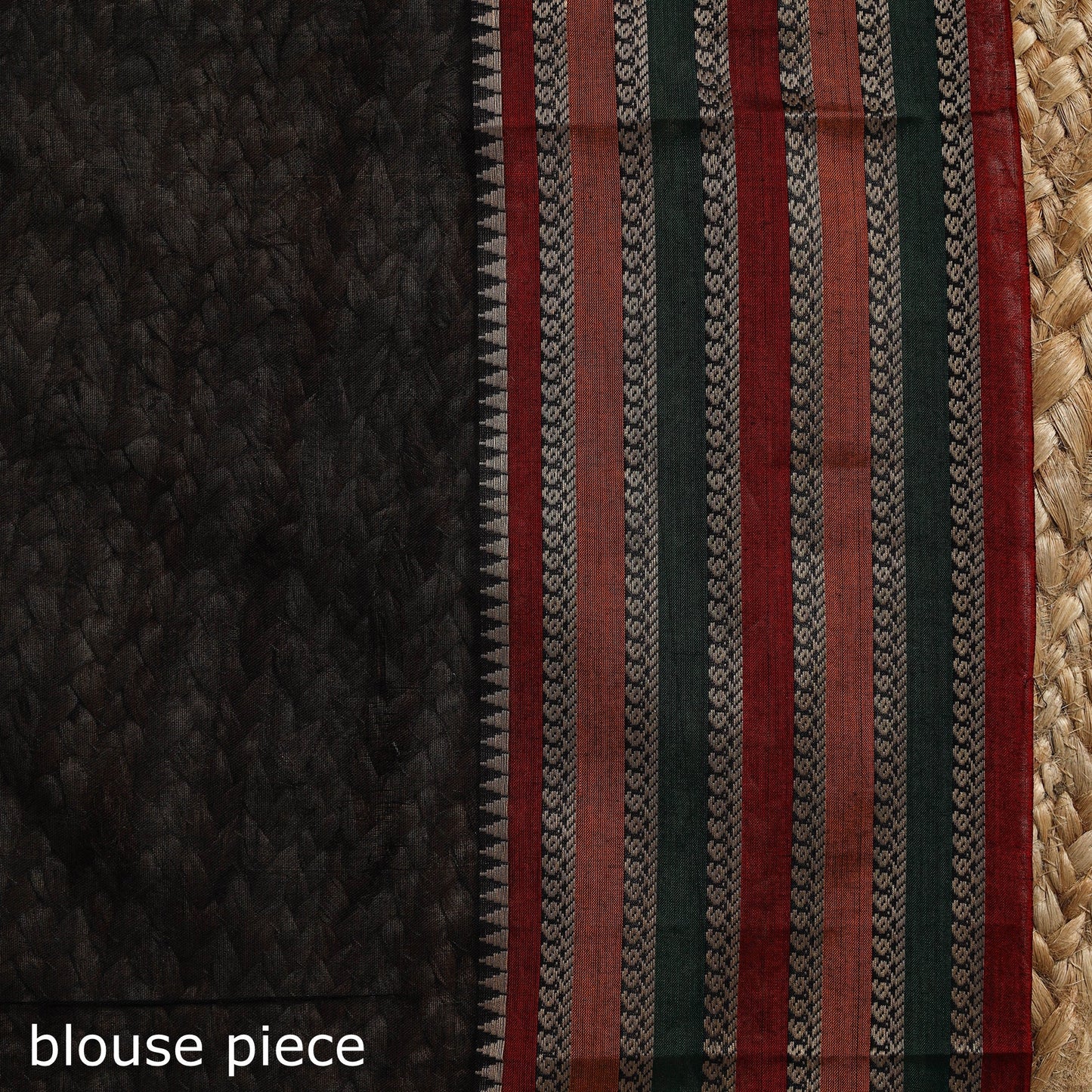 Dharwad cotton saree with border 43 - handcrafted