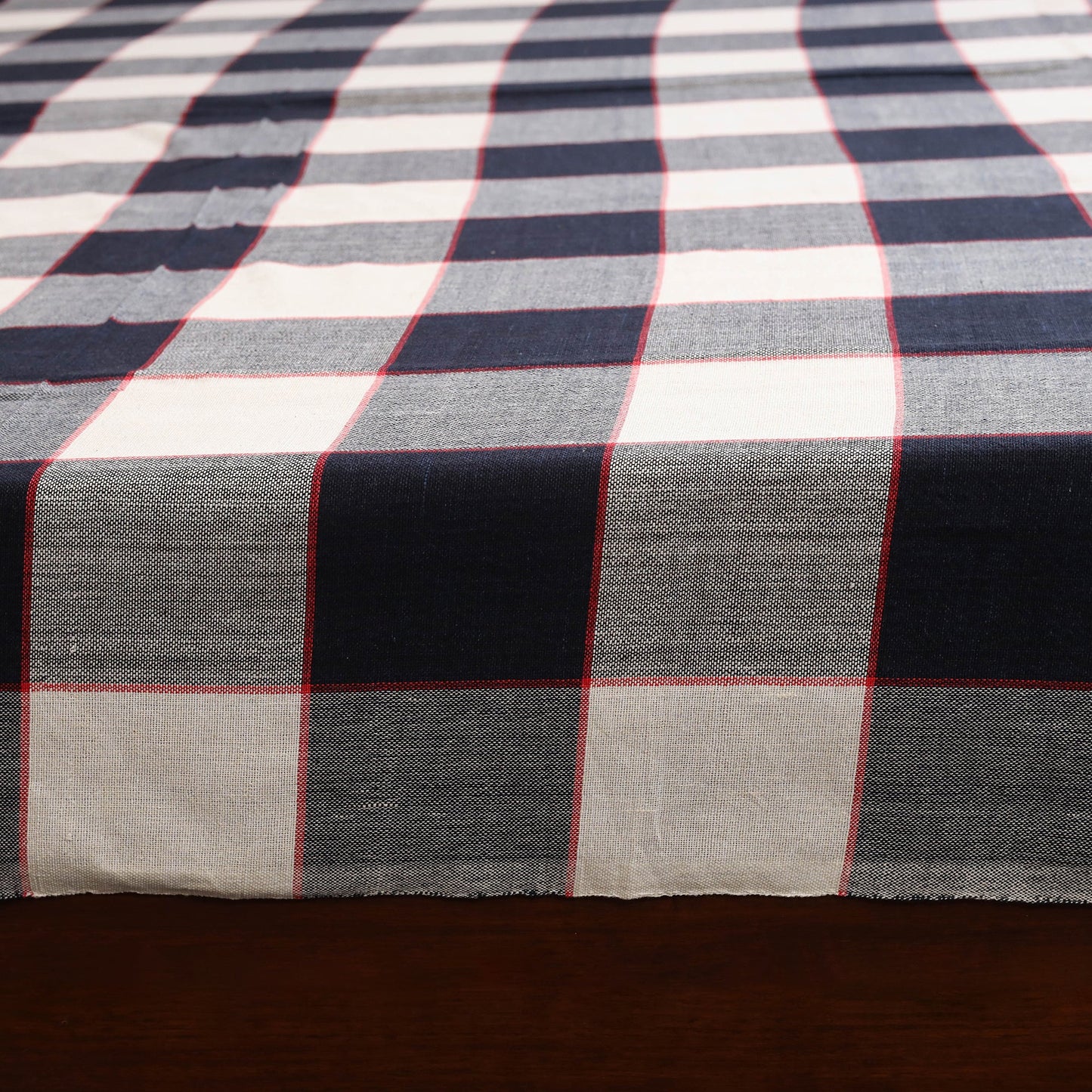 Black - double handloom cotton bed sheet (108 x 90 in) 05