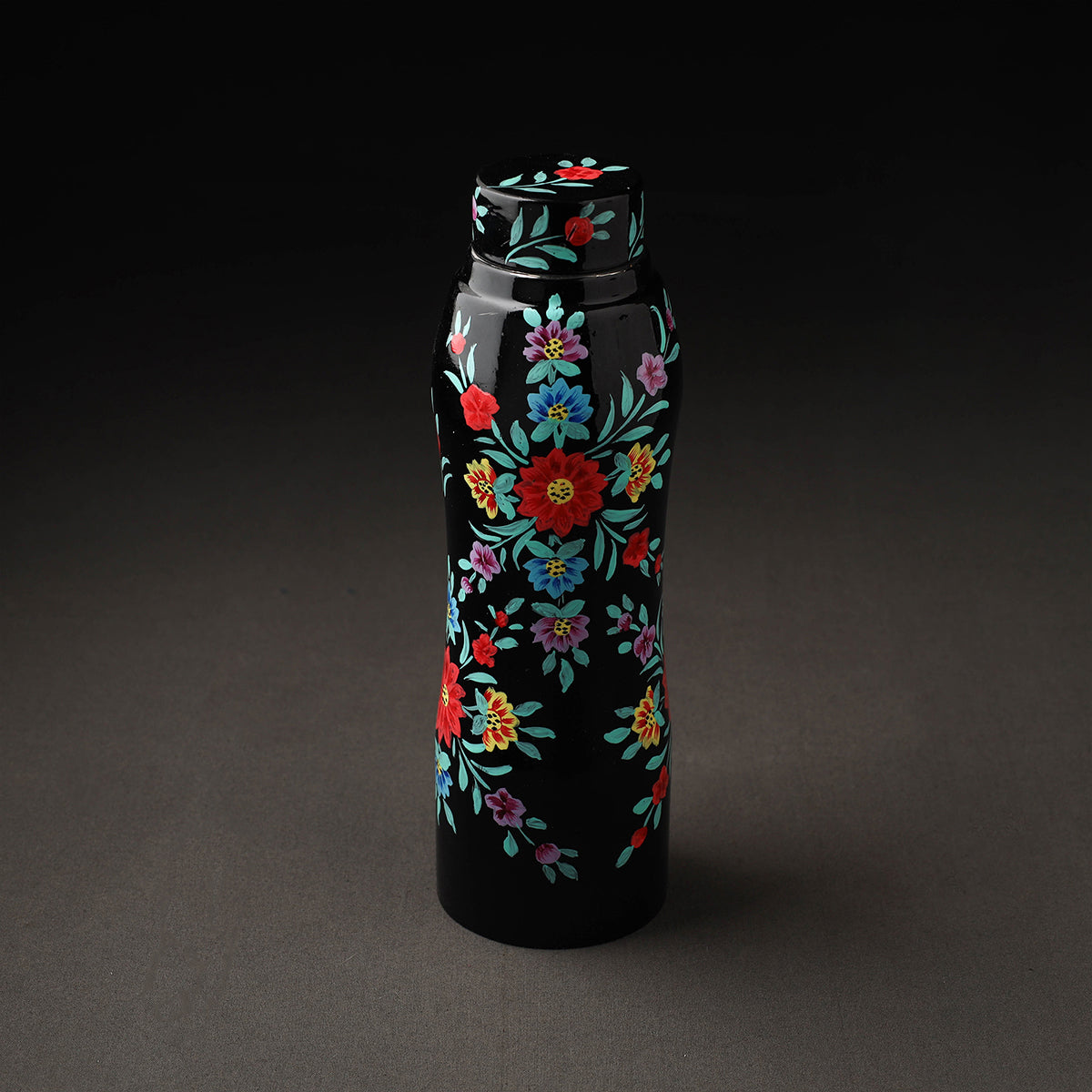 Floral Handpainted Enamelware Stainless Steel Water Bottle