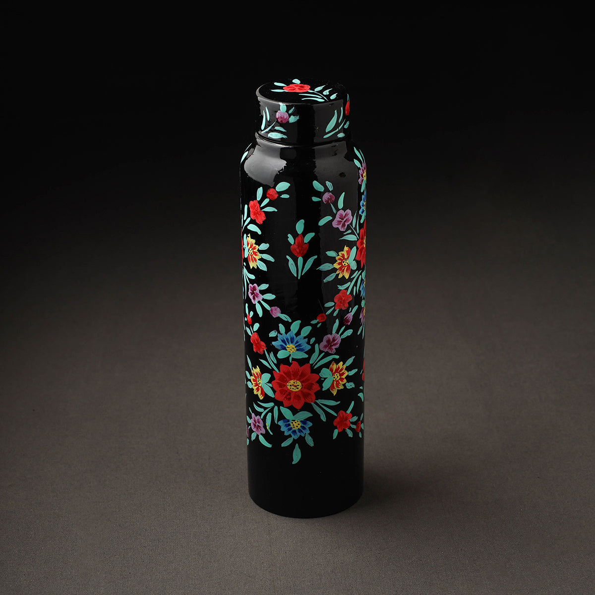 Floral Handpainted Enamelware Stainless Steel Water Bottle