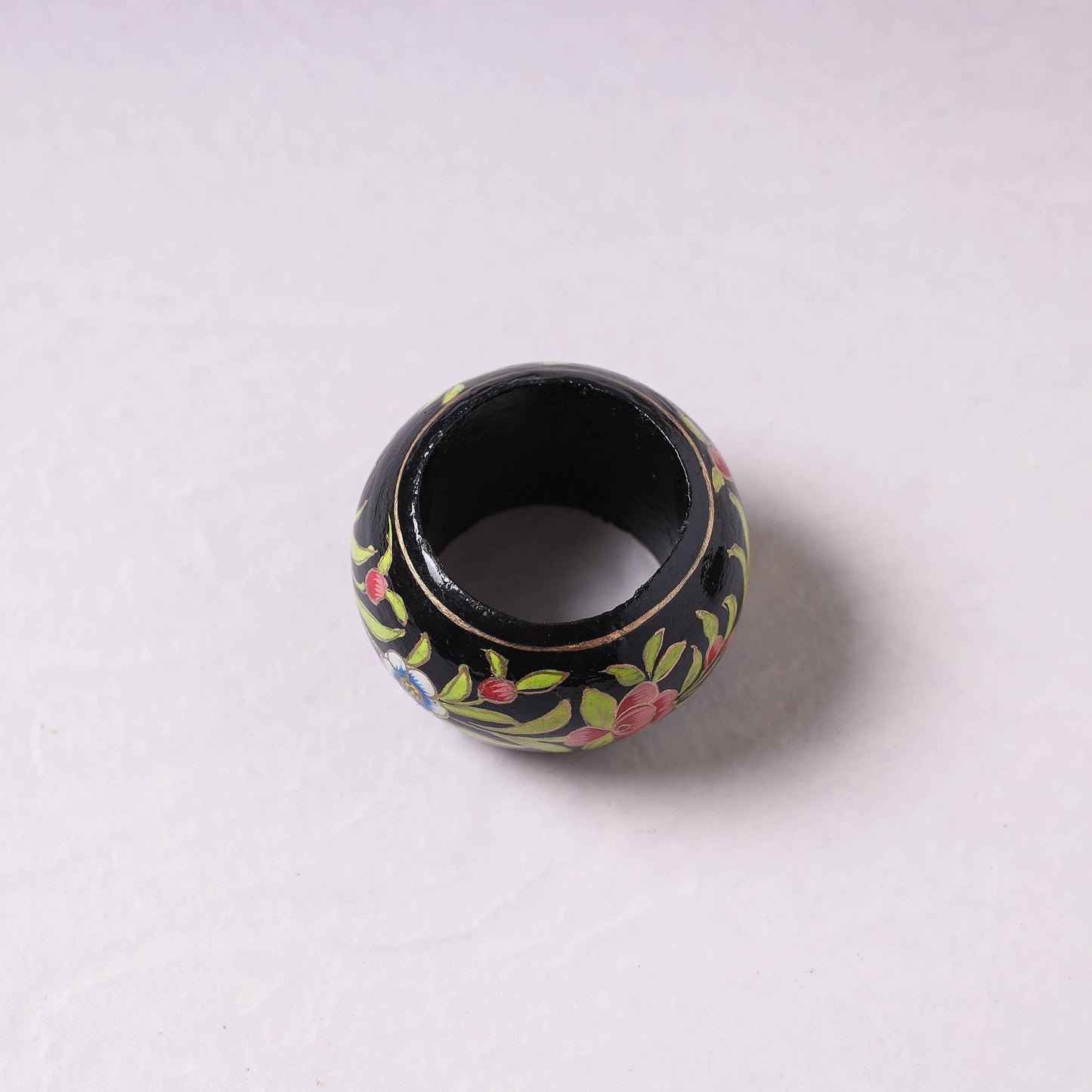 Floral Handpainted Wooden Napkin Holder