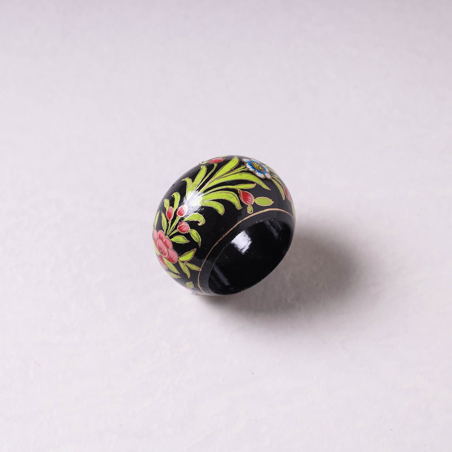 Floral Handpainted Wooden Napkin Holder