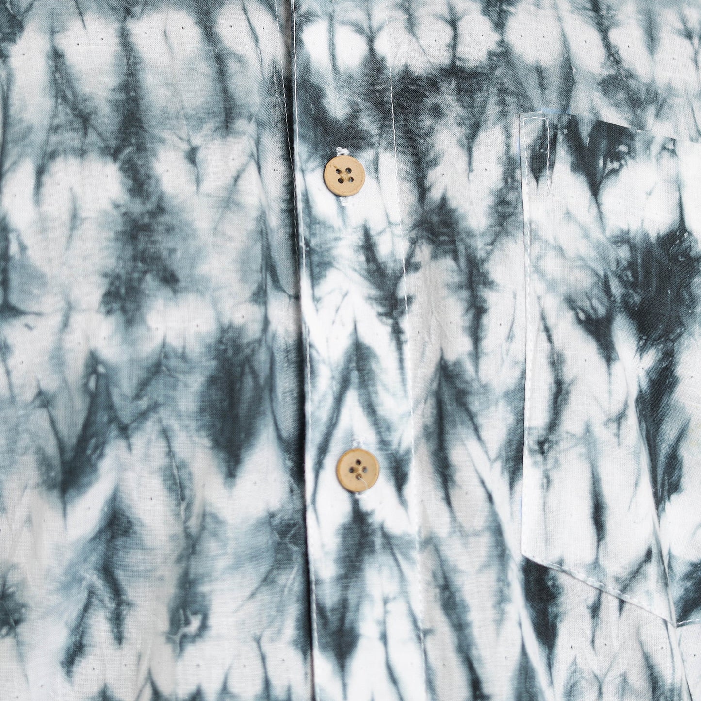 Half Sleeve Tie & Dye Cotton Men Shibori Shirt