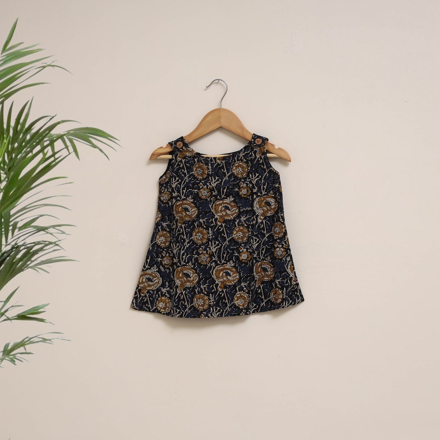 Hand bagru cotton baby girl dress (6-12 months) 03