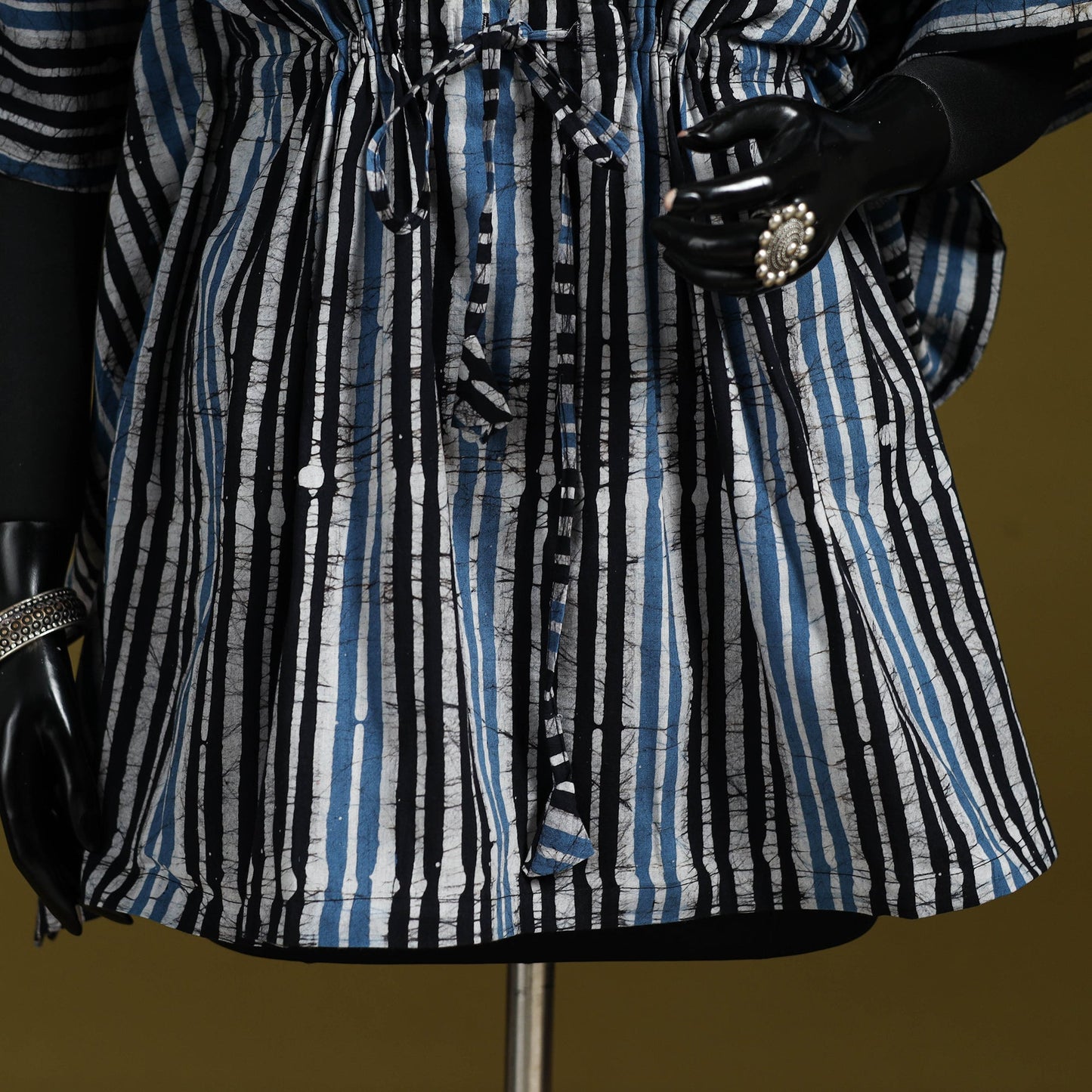 Hand batik cotton short kaftan 04 - handcrafted