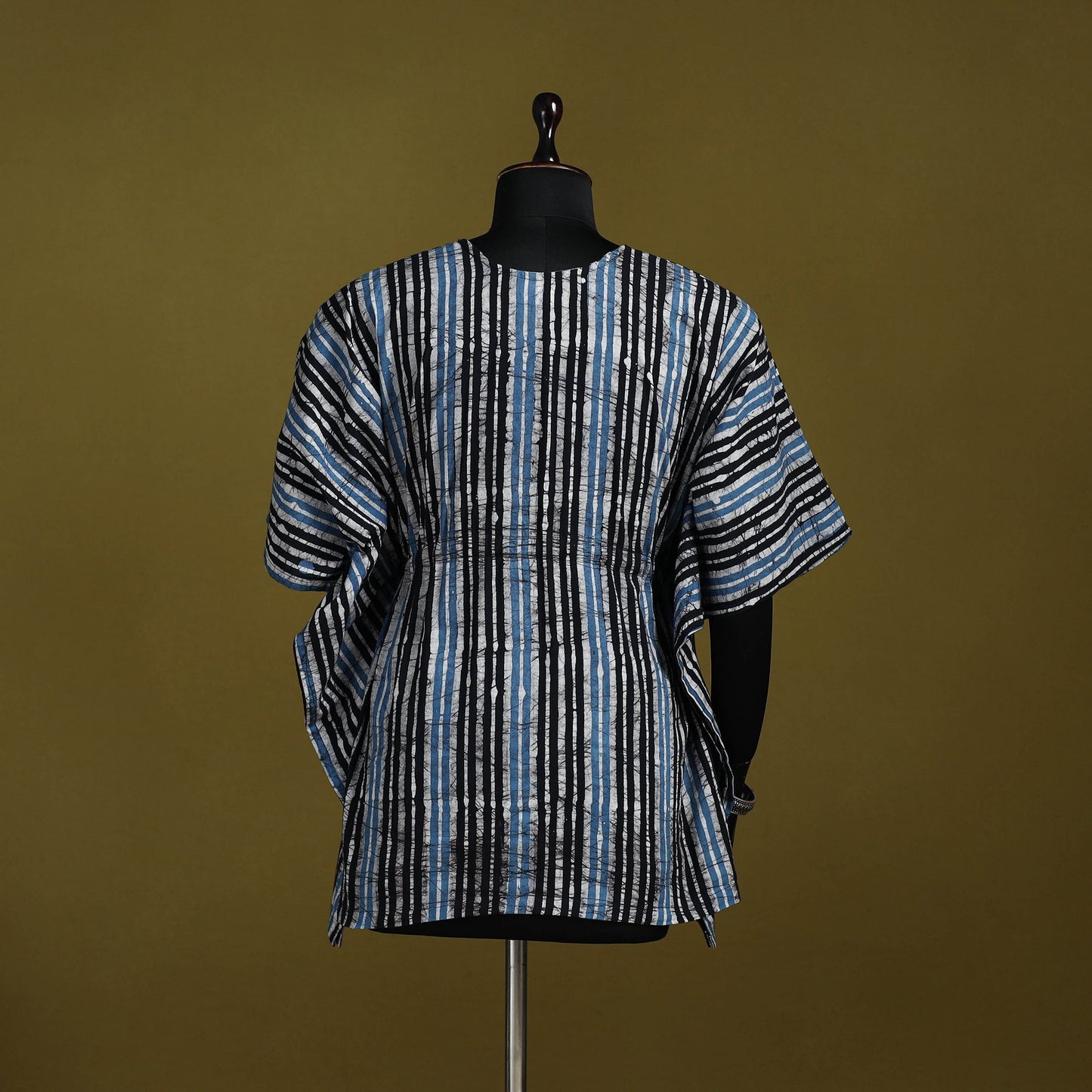 Hand batik cotton short kaftan 04 - handcrafted