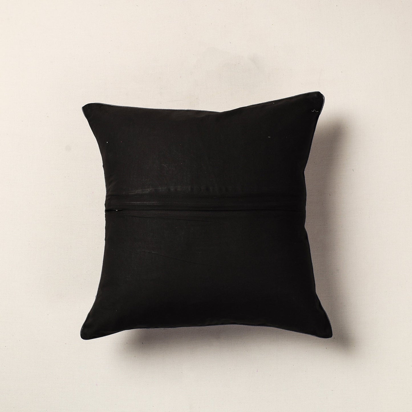 Black Hand Batik Printed Cotton Cushion Cover