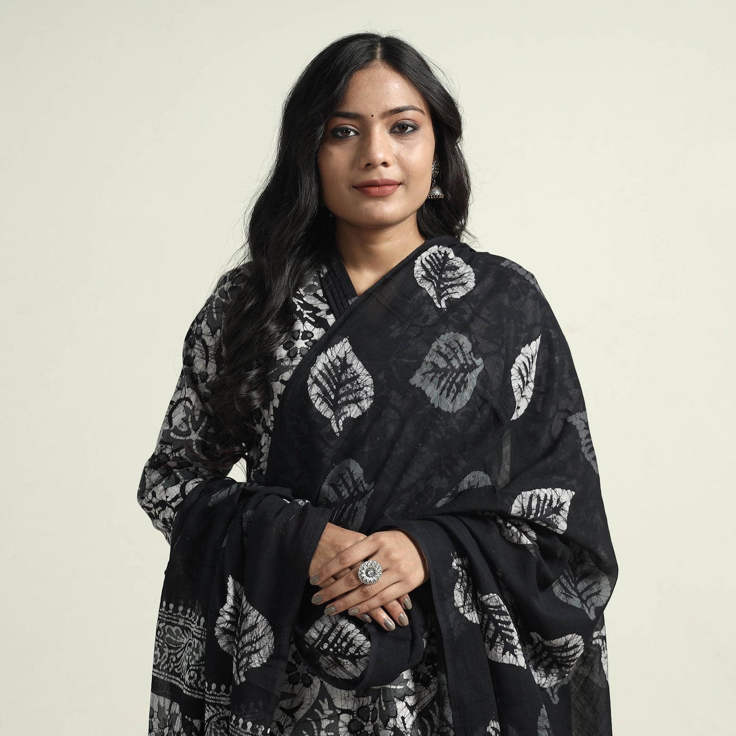 Batik Kurta with Palazzo & Dupatta Set