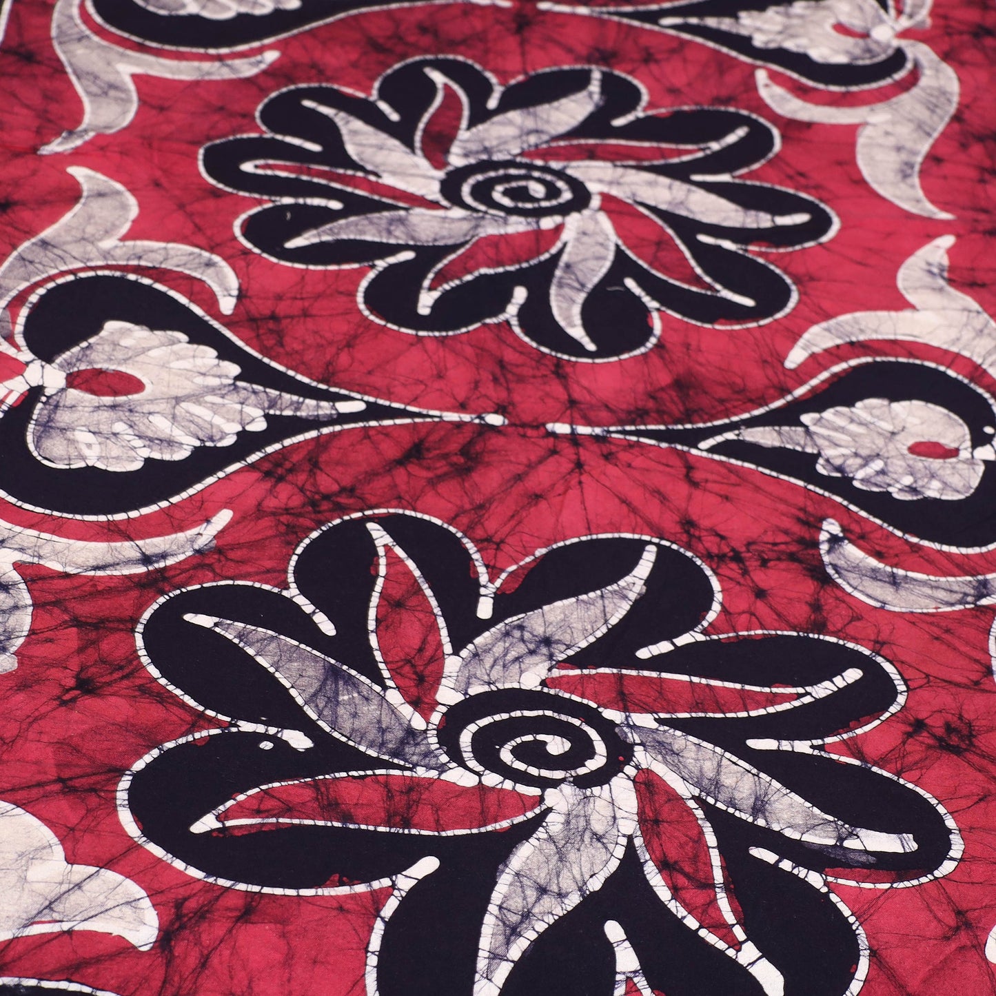 Hand Batik Printed Cotton Single Bed Cover (96 x 59 in) 46