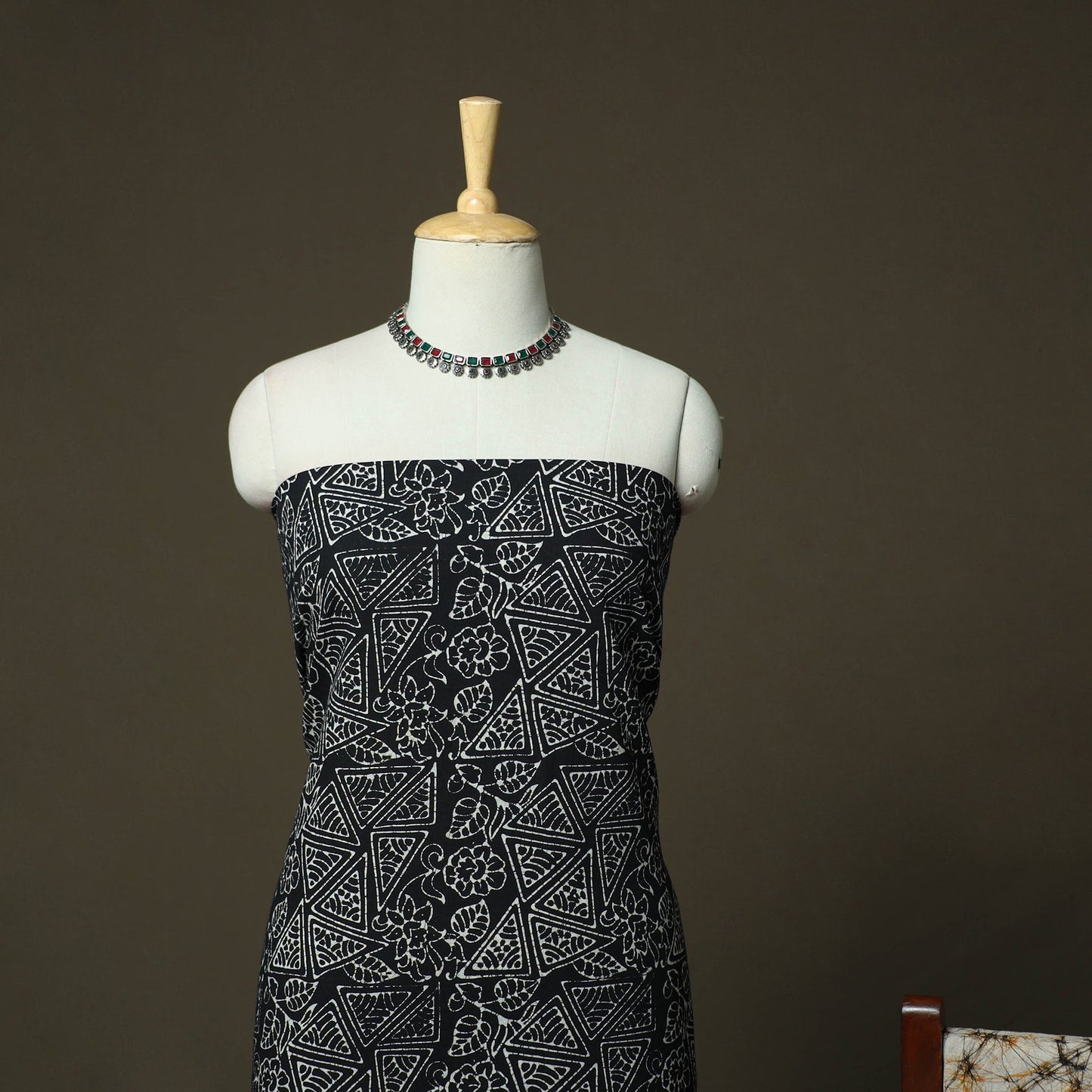 Hand batik cotton 3pc unstitched dress material 32