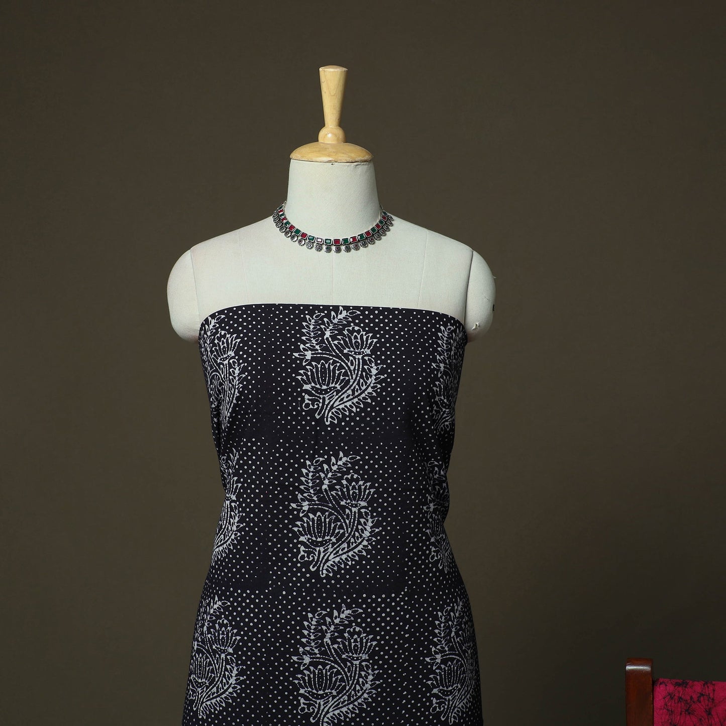 Hand batik cotton 3pc unstitched dress material 35