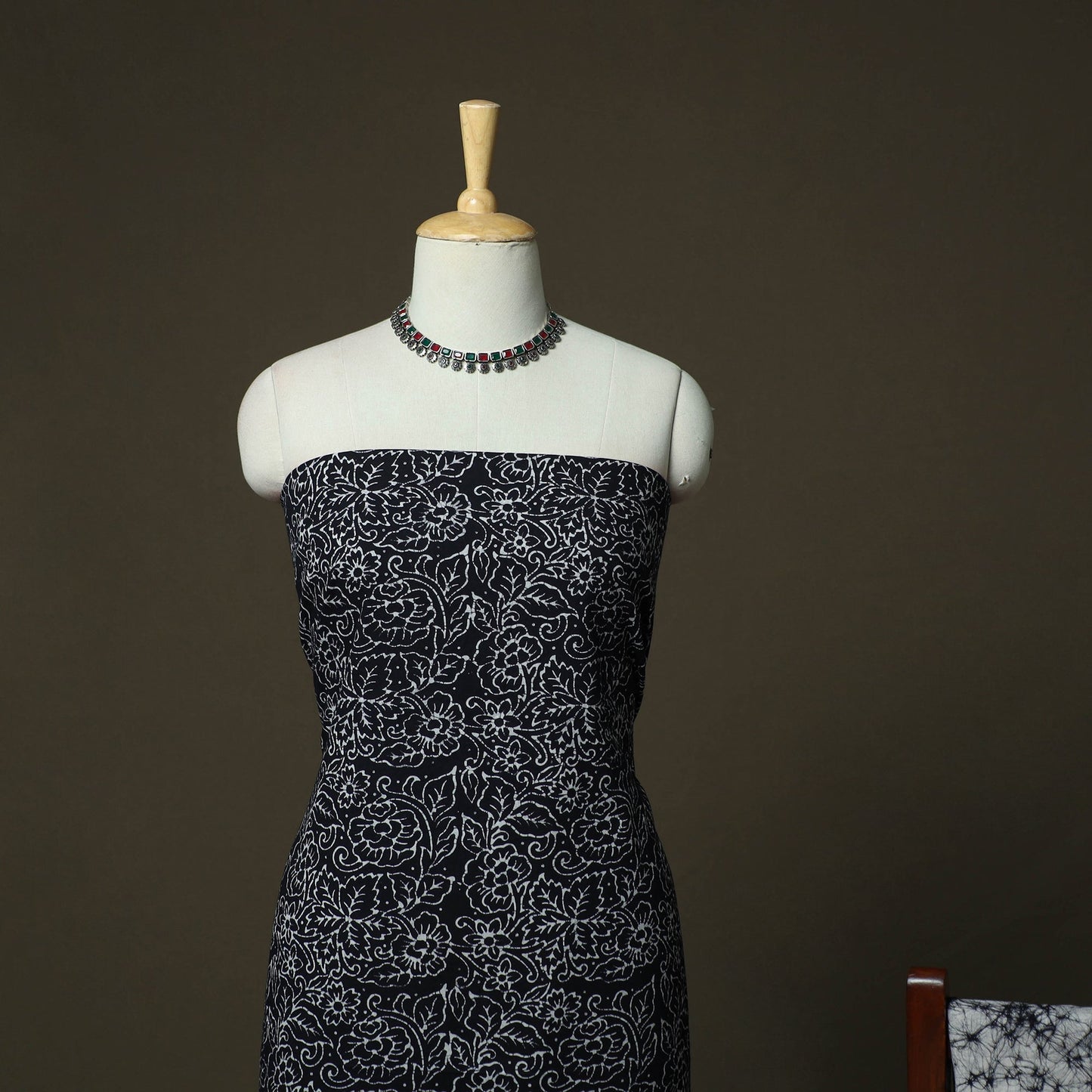 Hand batik cotton 3pc unstitched dress material 38