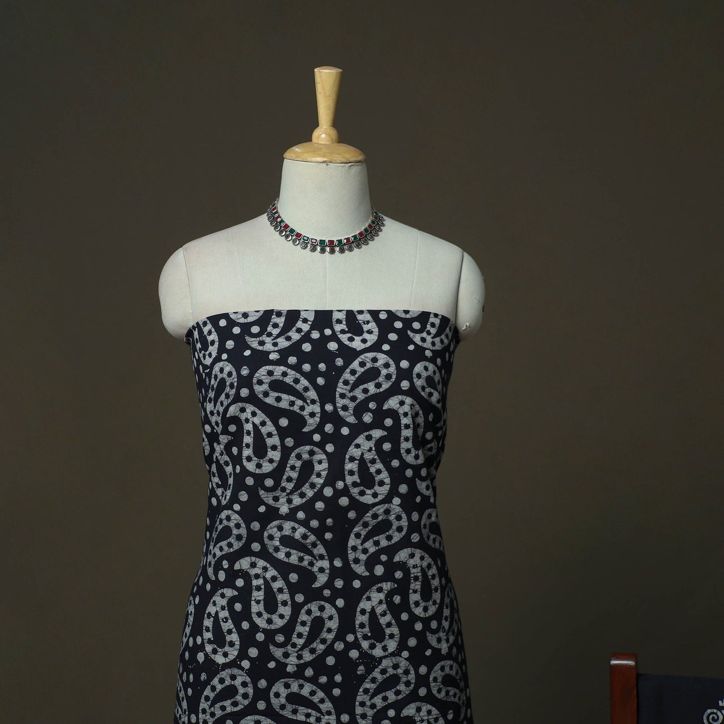 Hand batik cotton 3pc unstitched dress material 58