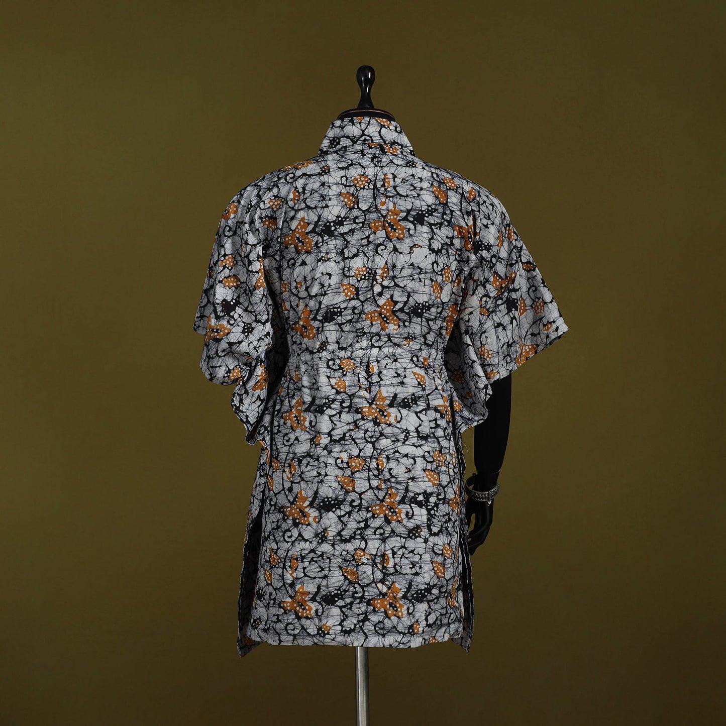 Hand batik cotton medium kaftan 68 - handcrafted