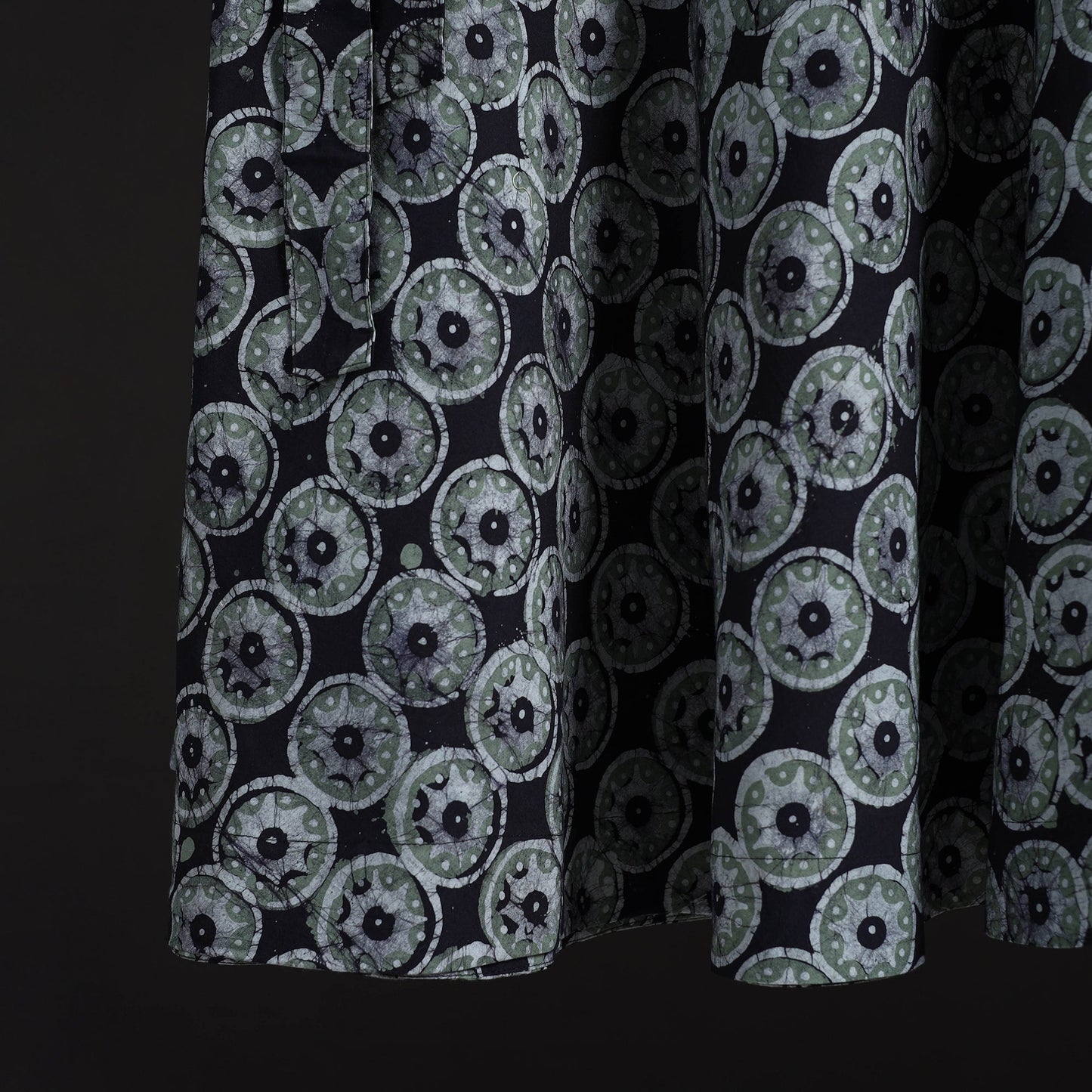 Hand batik cotton wrap around skirt 89 - handcrafted