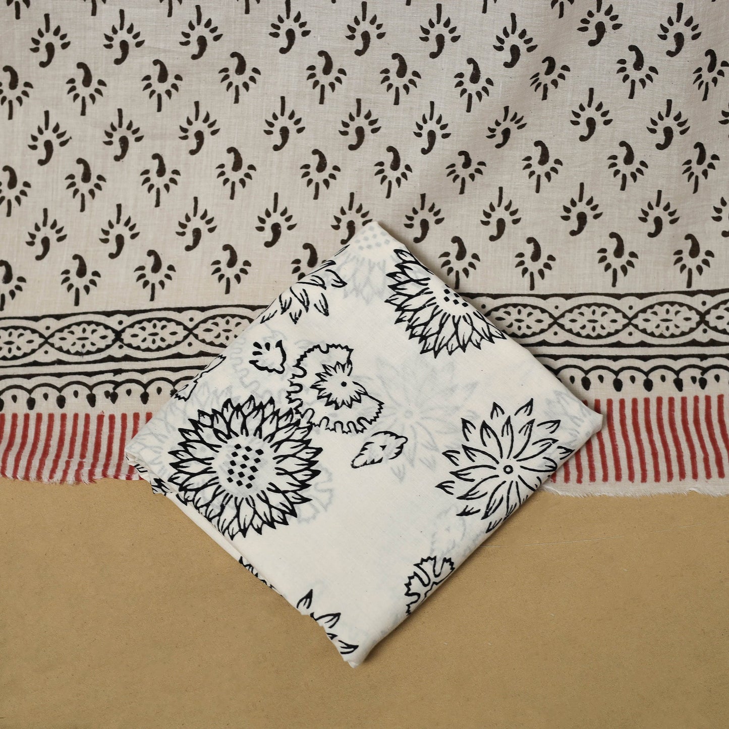 Hand jaipur cotton 3pc unstitched dress material 29