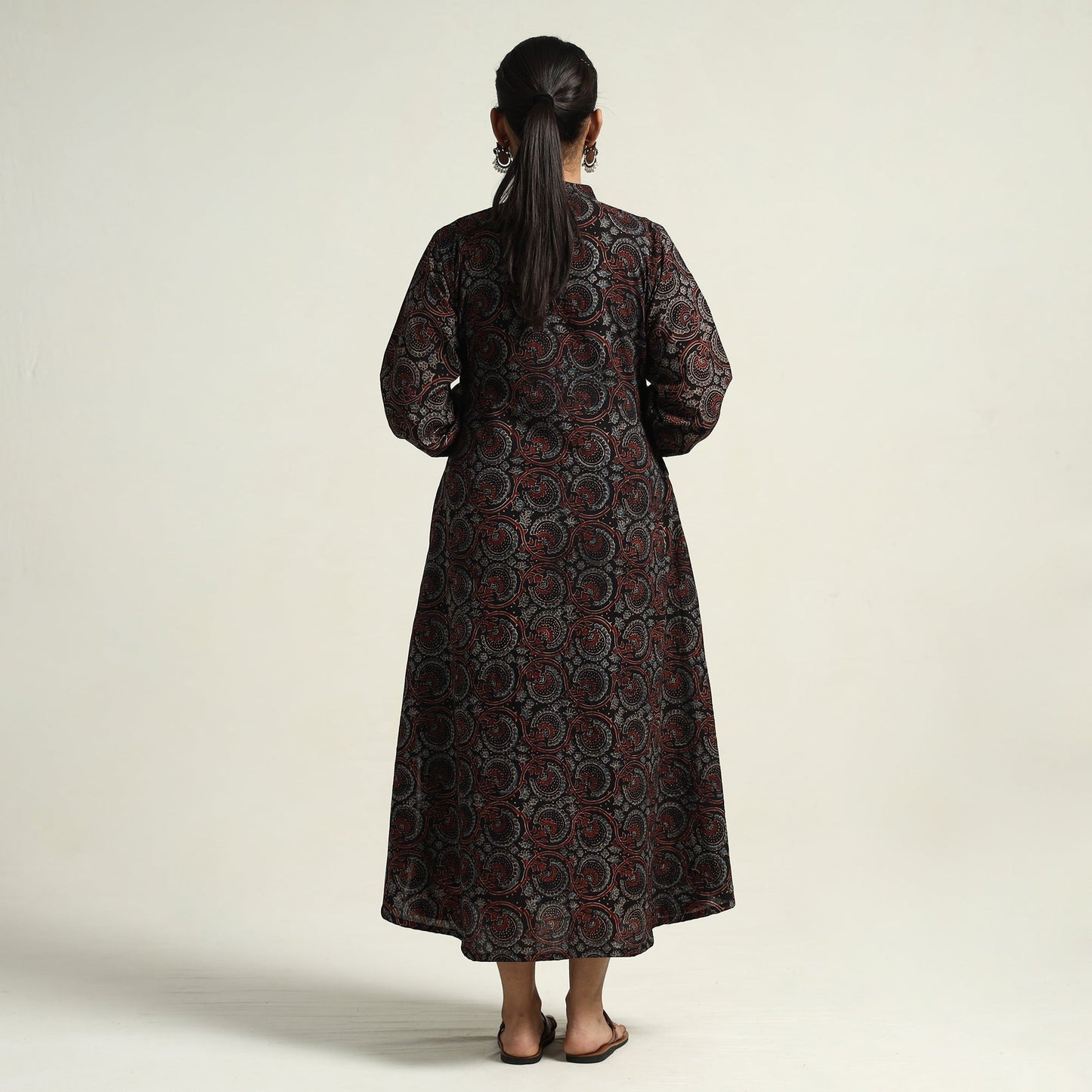 Hand Block Print Cotton Ajrakh Dress