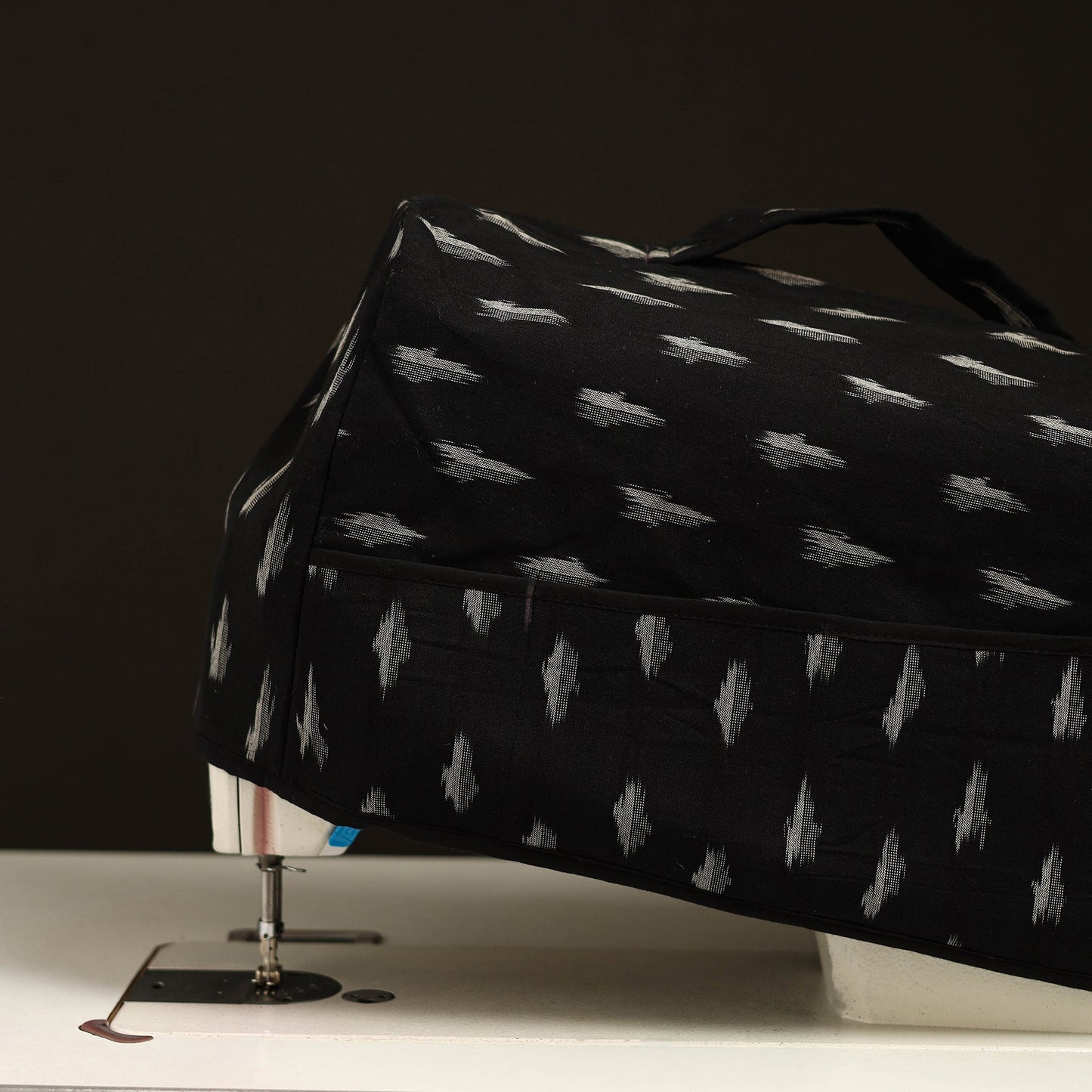 Black Handcrafted Cotton Sewing Machine Cover