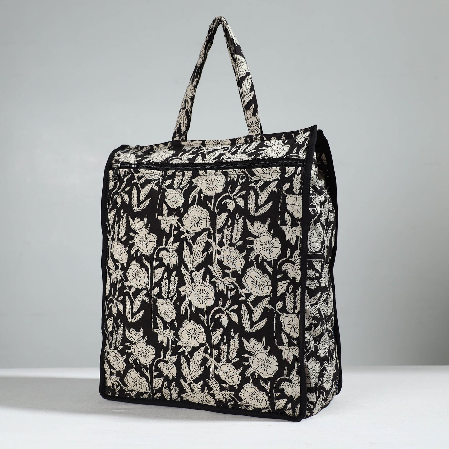 Black Handcrafted Cotton Shopping Bag 03