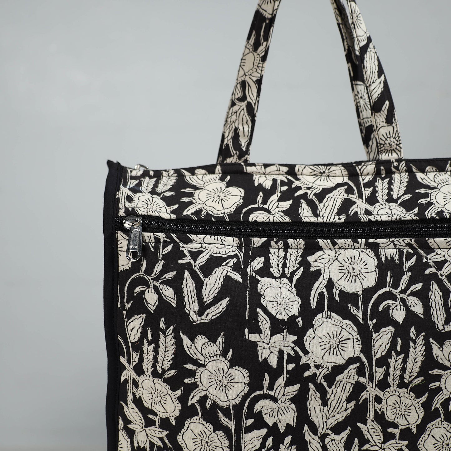 Black Handcrafted Cotton Shopping Bag 03