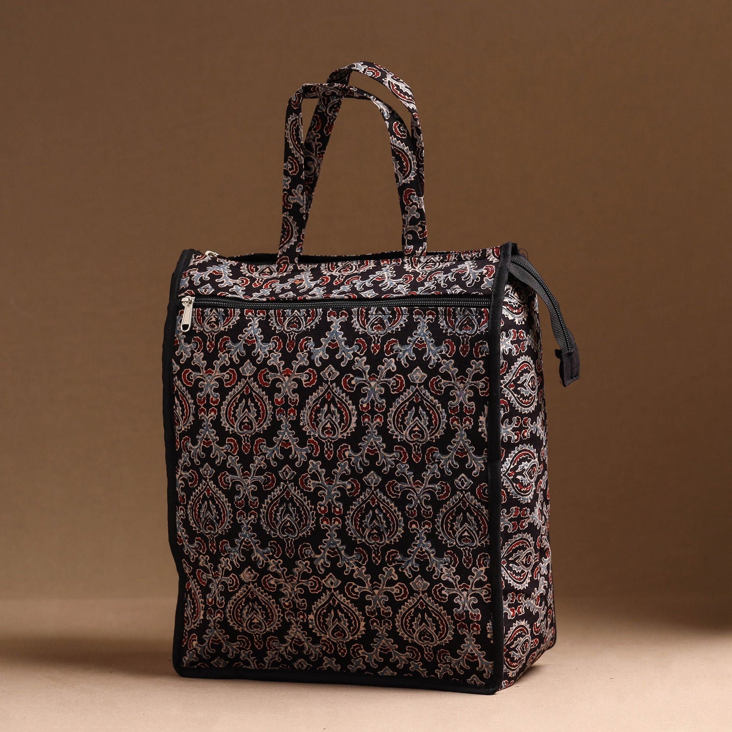 Black Handcrafted Cotton Shopping Bag 17