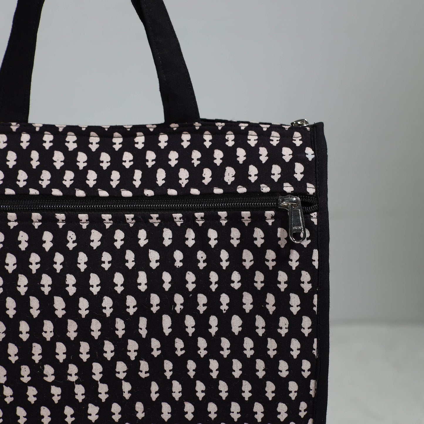 Black Handcrafted Cotton Shopping Bag 27