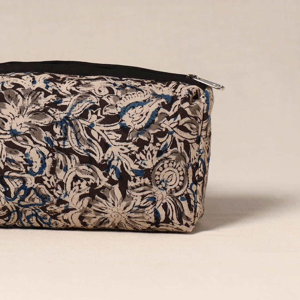 Brown - handcrafted fabric toiletry pouch 43