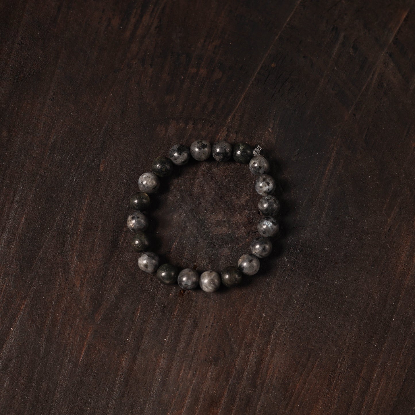 Black Handcrafted Glass Stone Bracelet