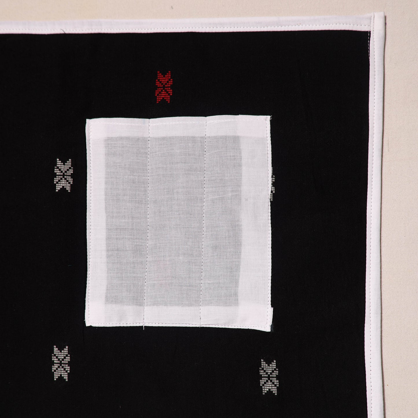 Black Jacquard Table Placemats for Home