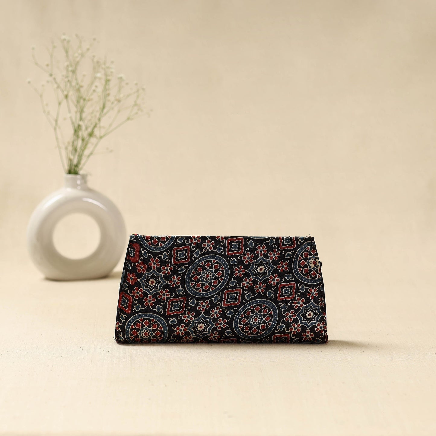 Handcrafted kutch flap leather clutch / wallet 22