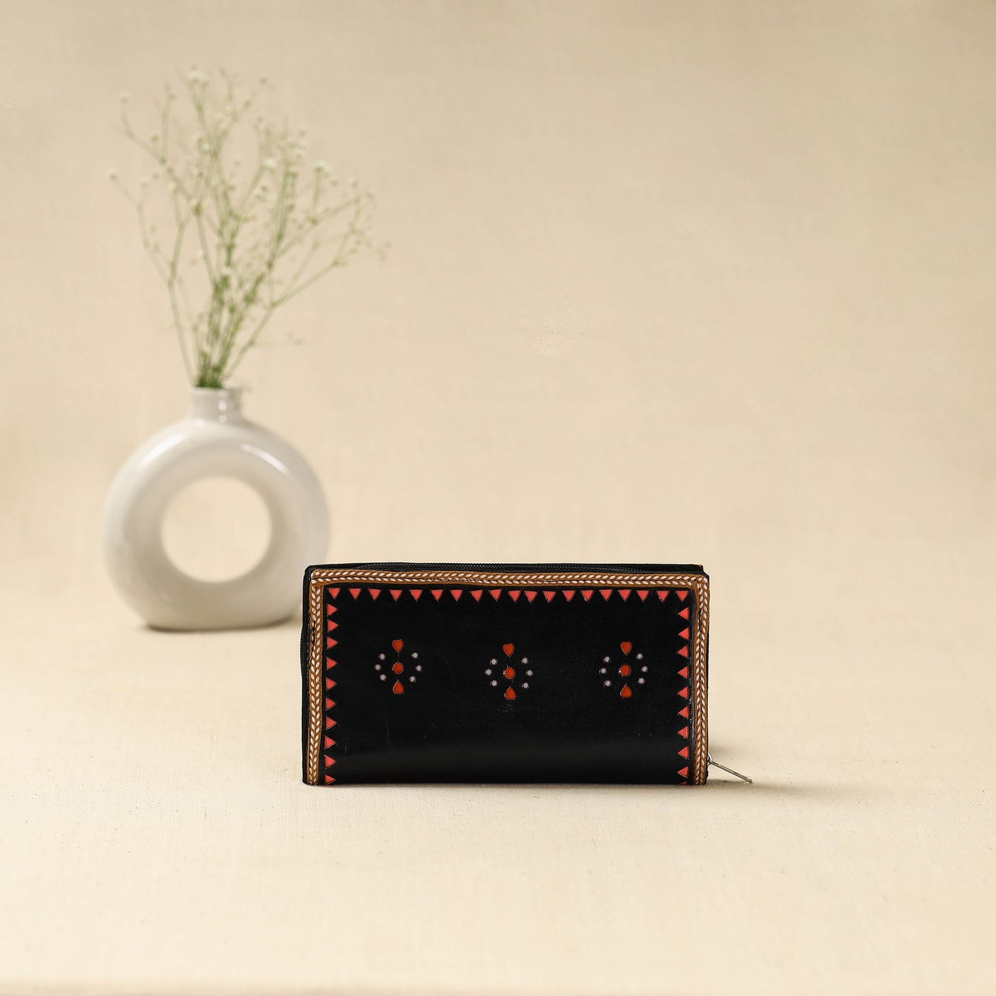 Handcrafted kutch leather clutch / wallet 37