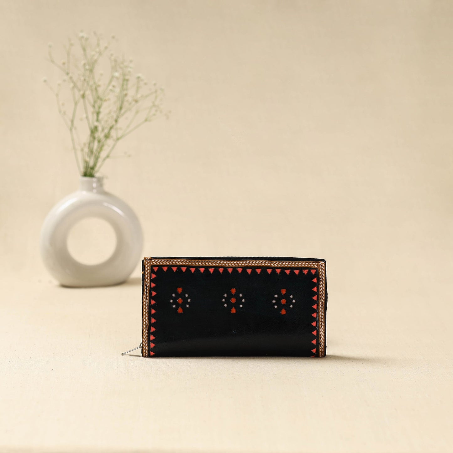 Handcrafted kutch leather clutch / wallet 37