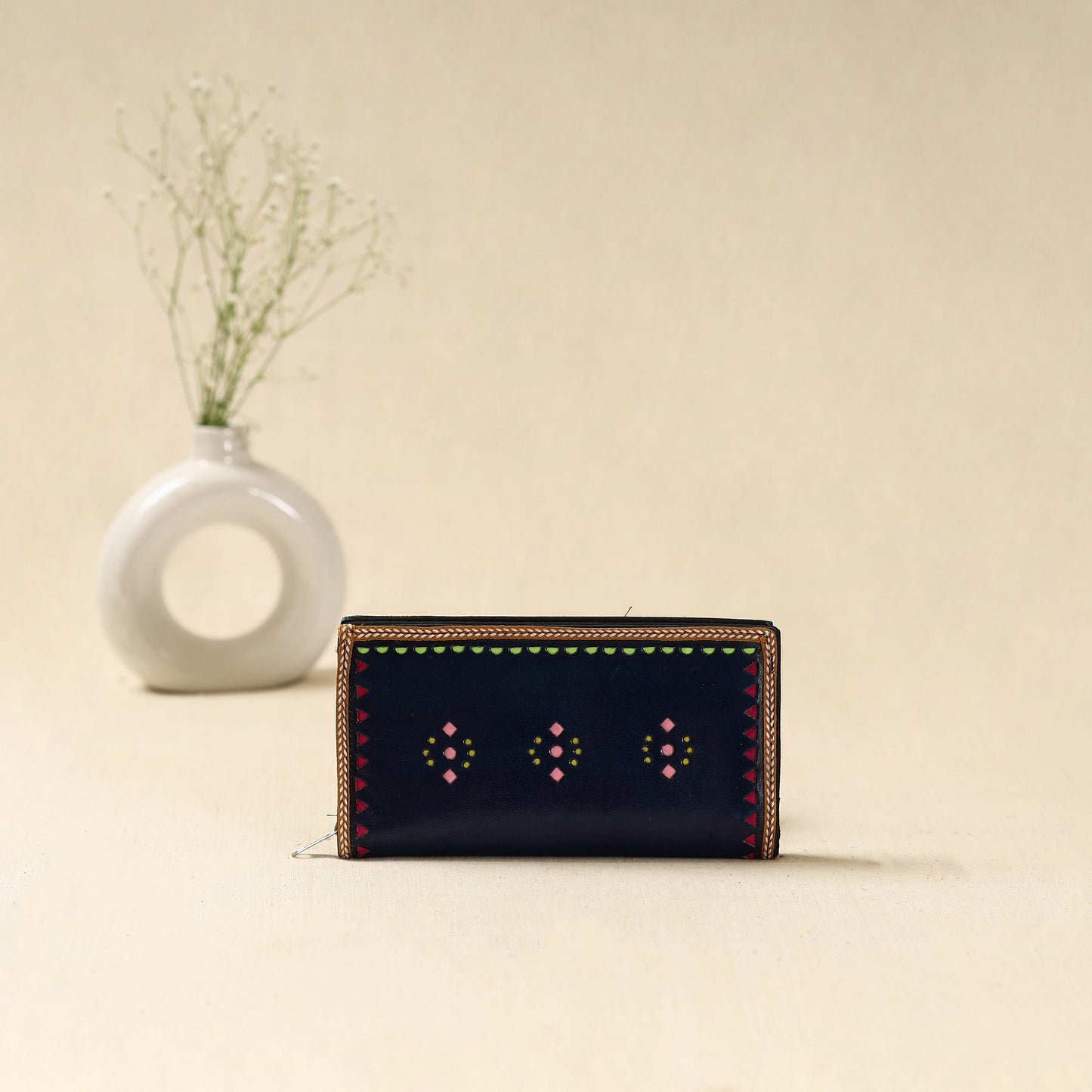 Black - handcrafted kutch leather clutch / wallet 43