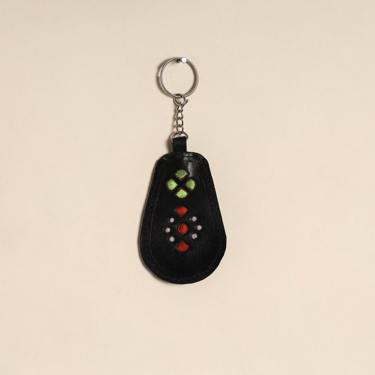 Handcrafted kutch leather keychain 03