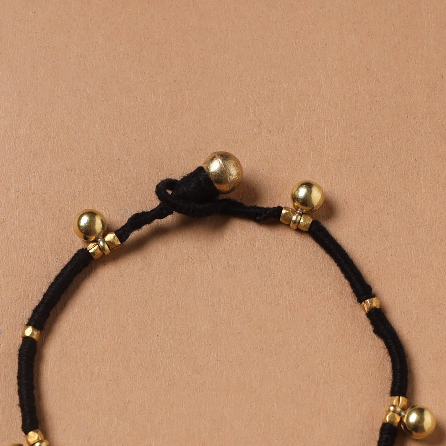 Handcrafted odisha dokra beads threadwork tribal anklet 12