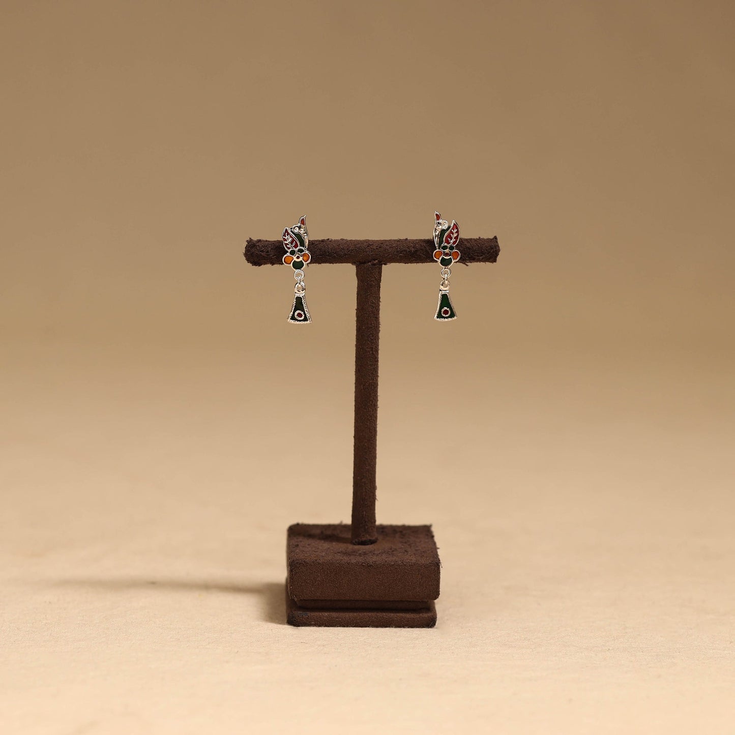 Handcrafted paka meenakari earrings 84