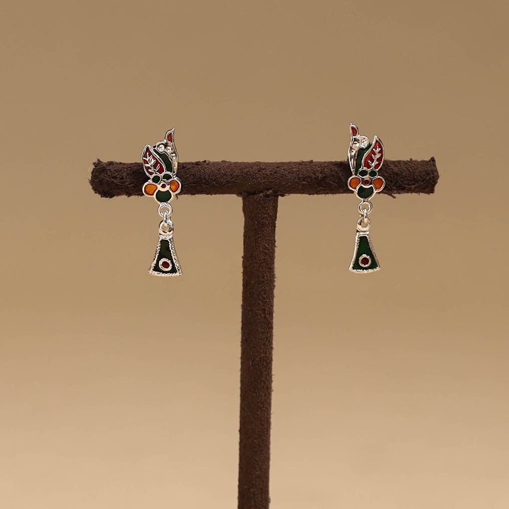 Handcrafted paka meenakari earrings 84