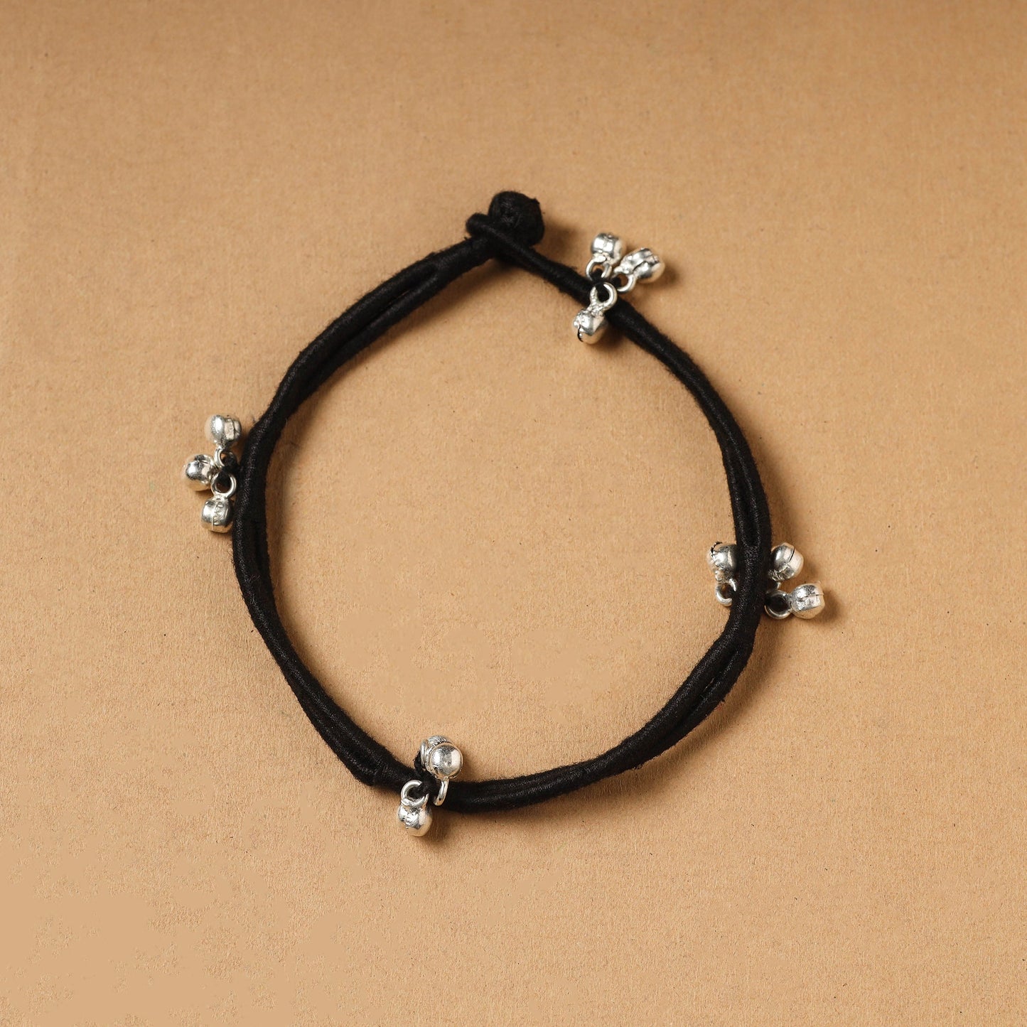 Handcrafted Patwa Thread & Ghungroo Work Anklet