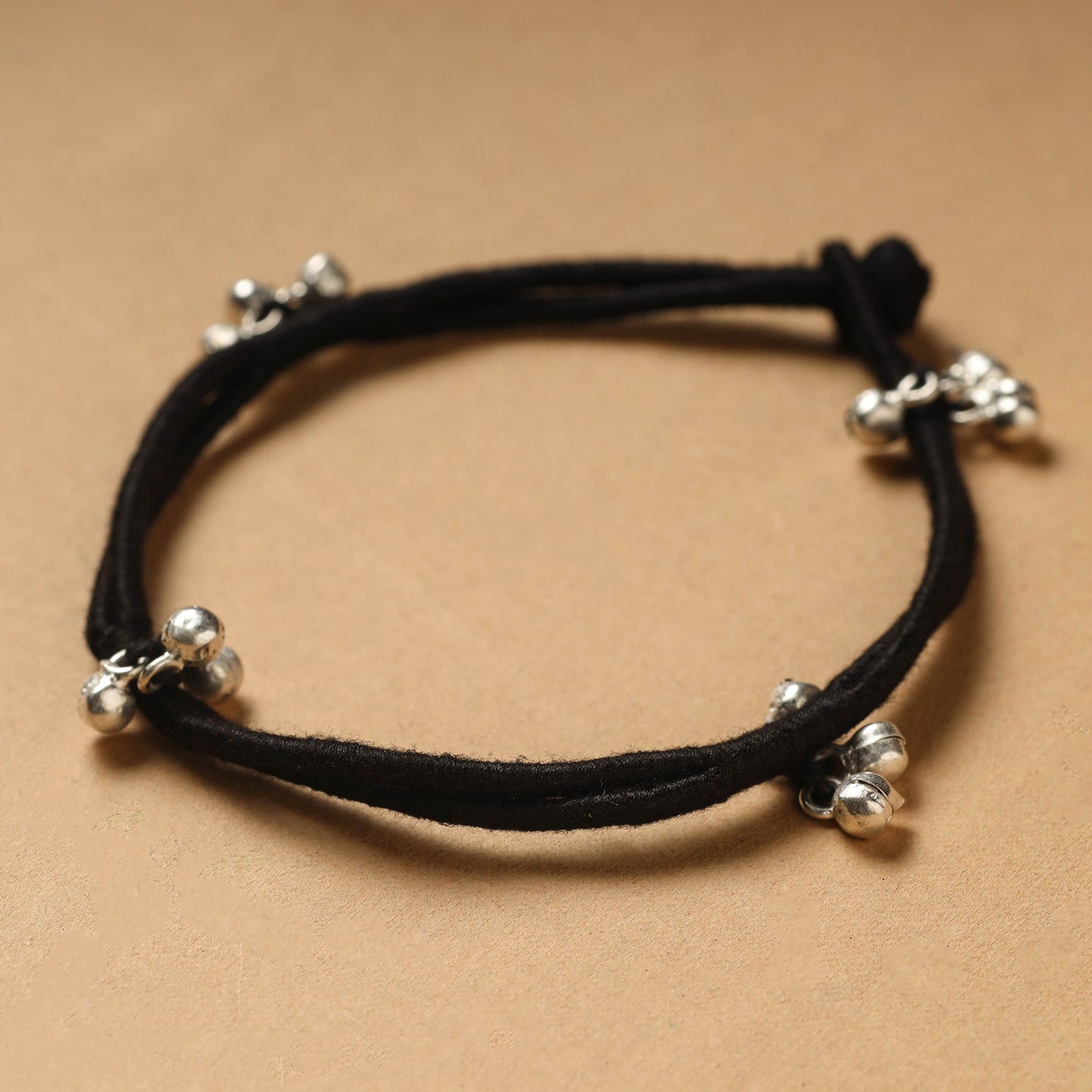 Handcrafted Patwa Thread & Ghungroo Work Anklet