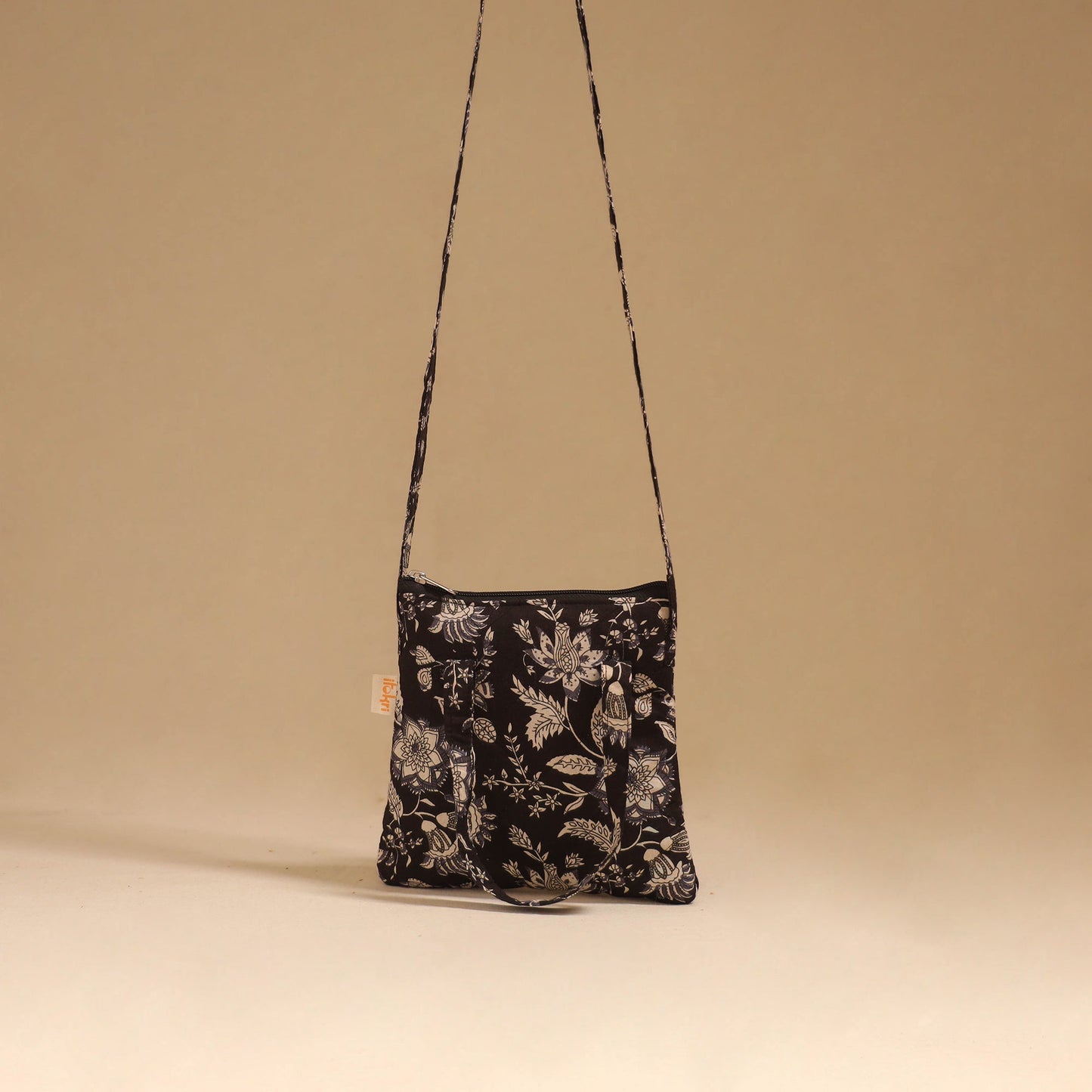 Handcrafted quilted sling bag 14