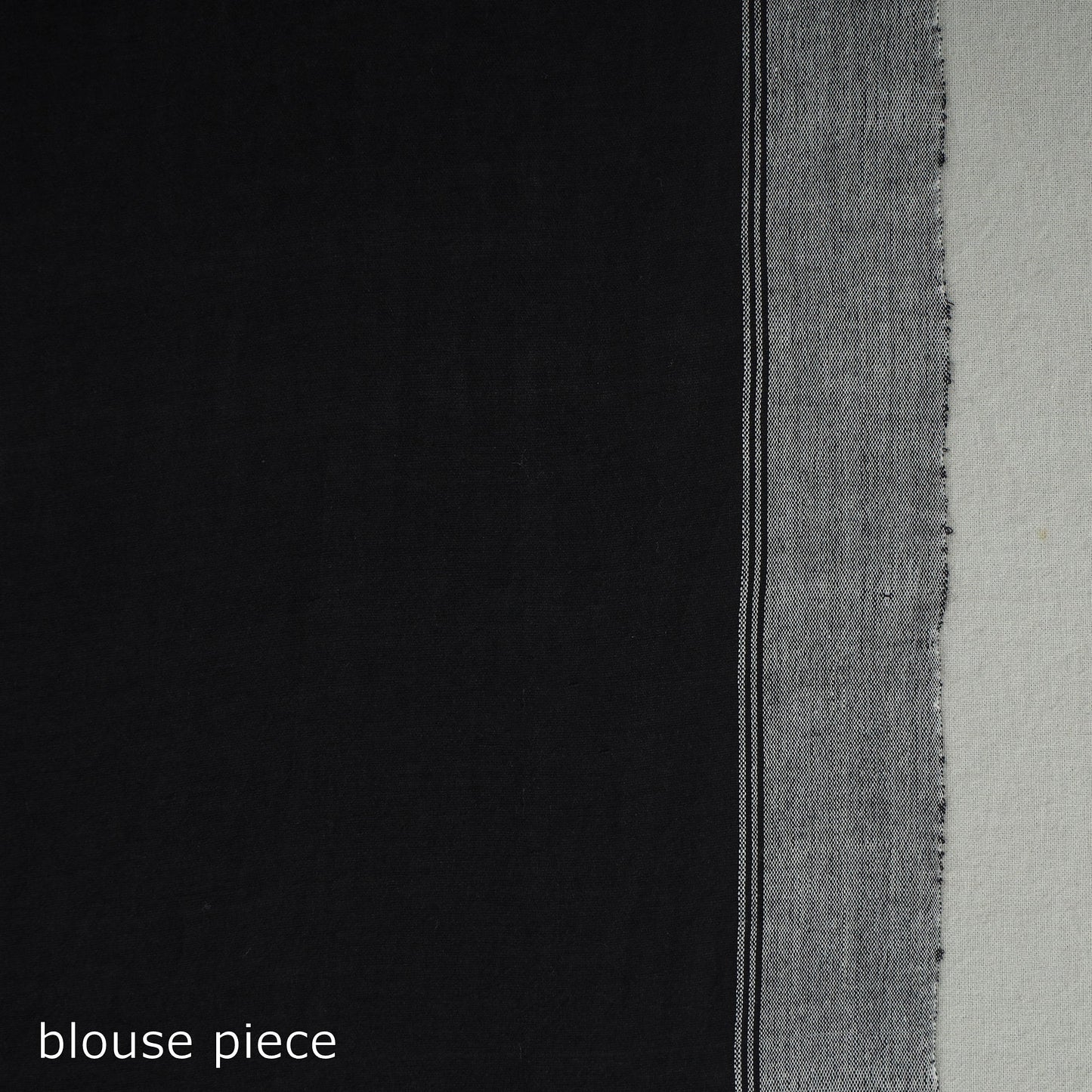 Black - handloom cotton phulia jamdani saree with tassels