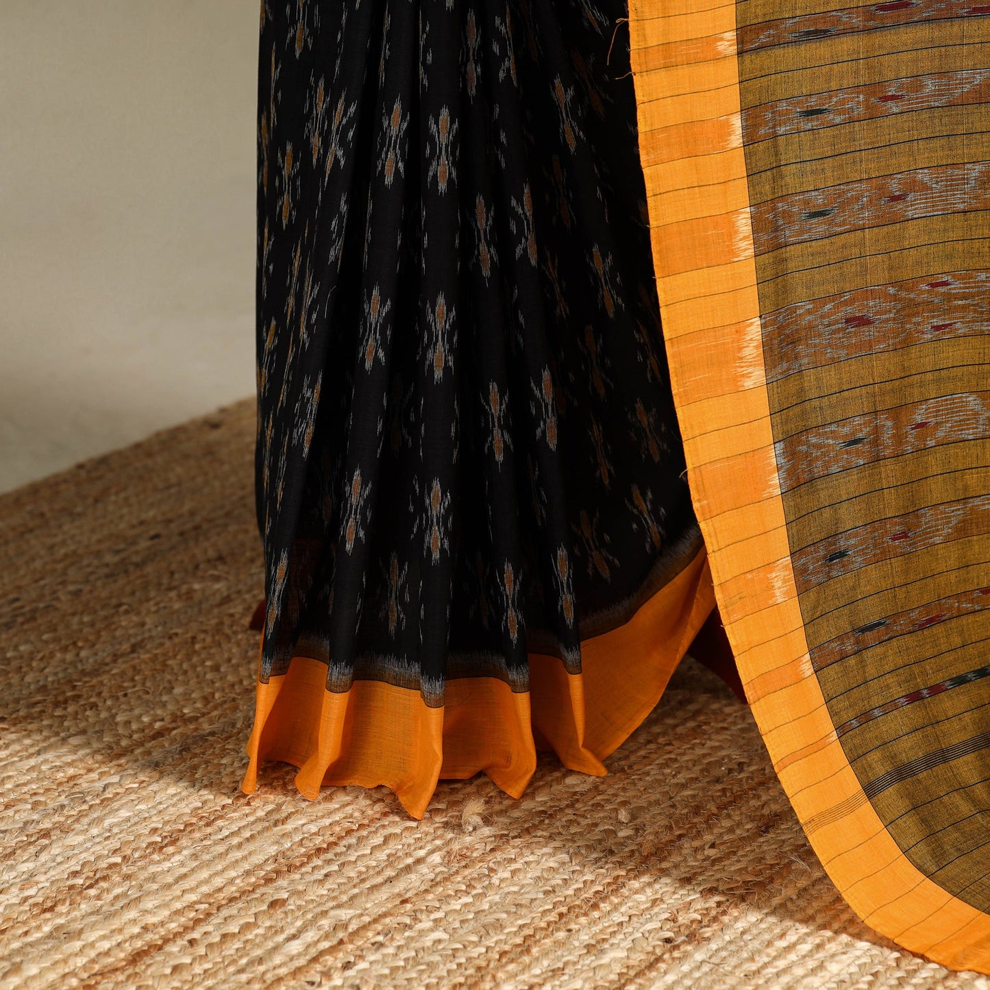 Black - handloom cotton sambalpuri ikat saree 13