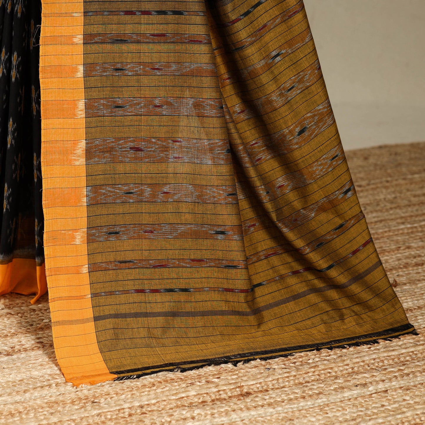 Black - handloom cotton sambalpuri ikat saree 13