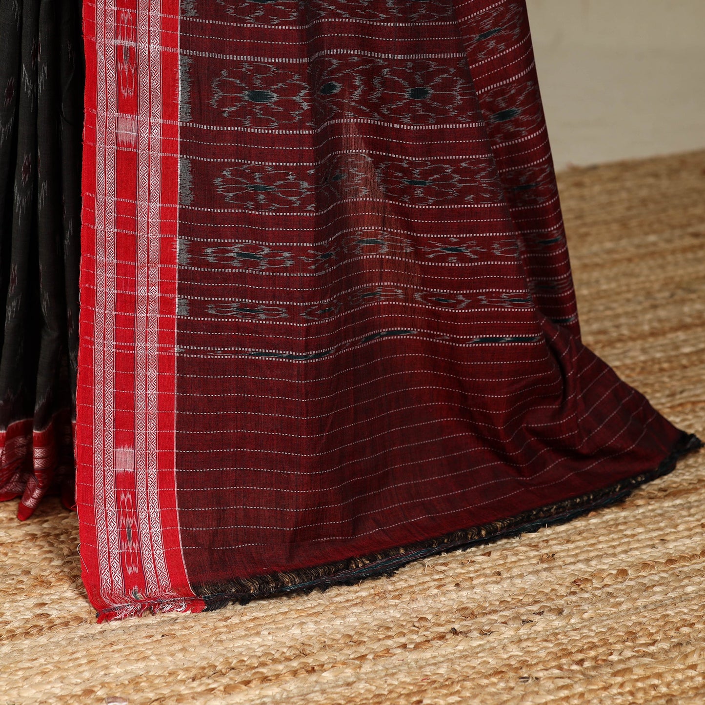 Black - handloom cotton sambalpuri ikat saree 28