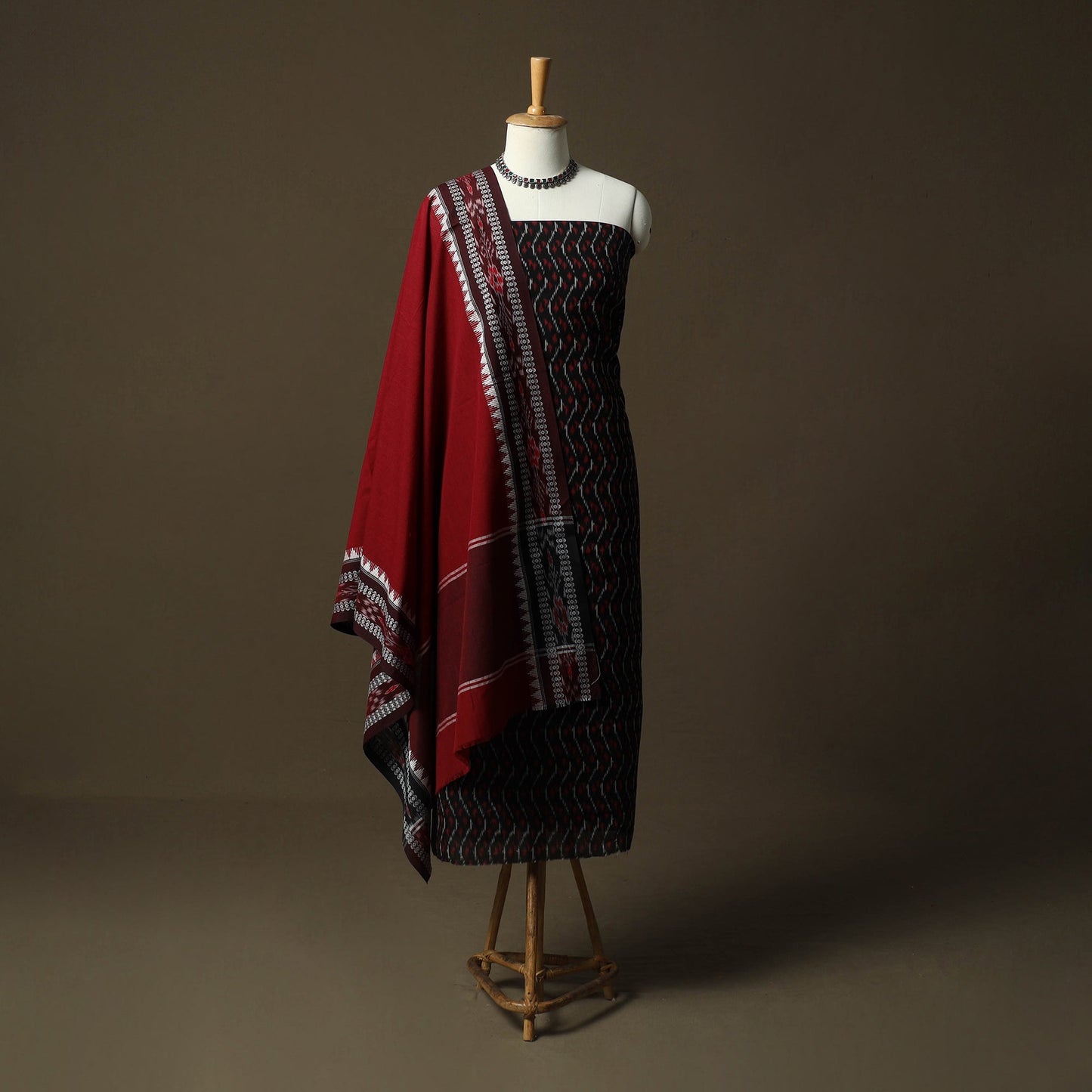 Handloom pochampally ikat mercerised cotton 2pc unstitched