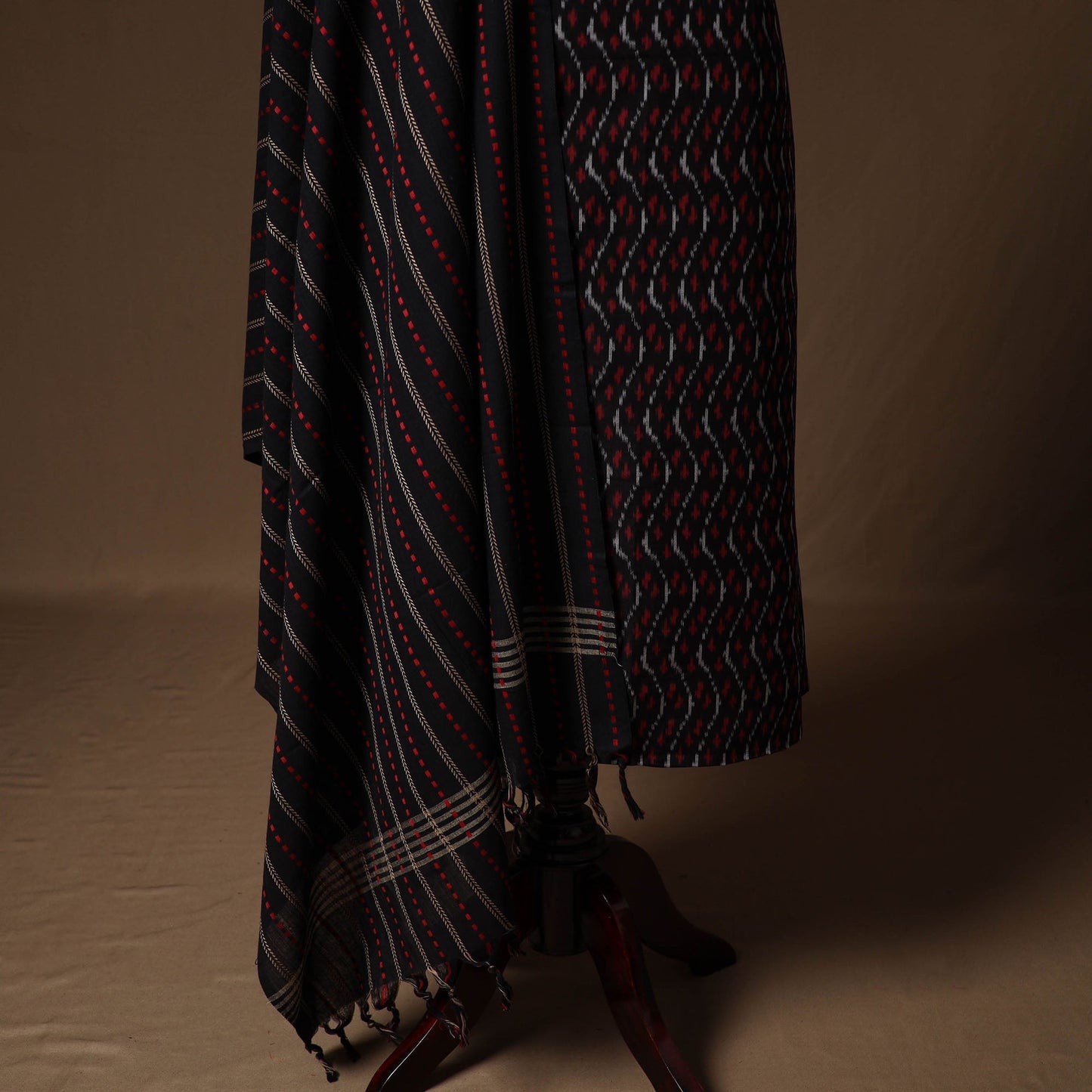 Handloom pochampally ikat mercerised cotton 2pc unstitched