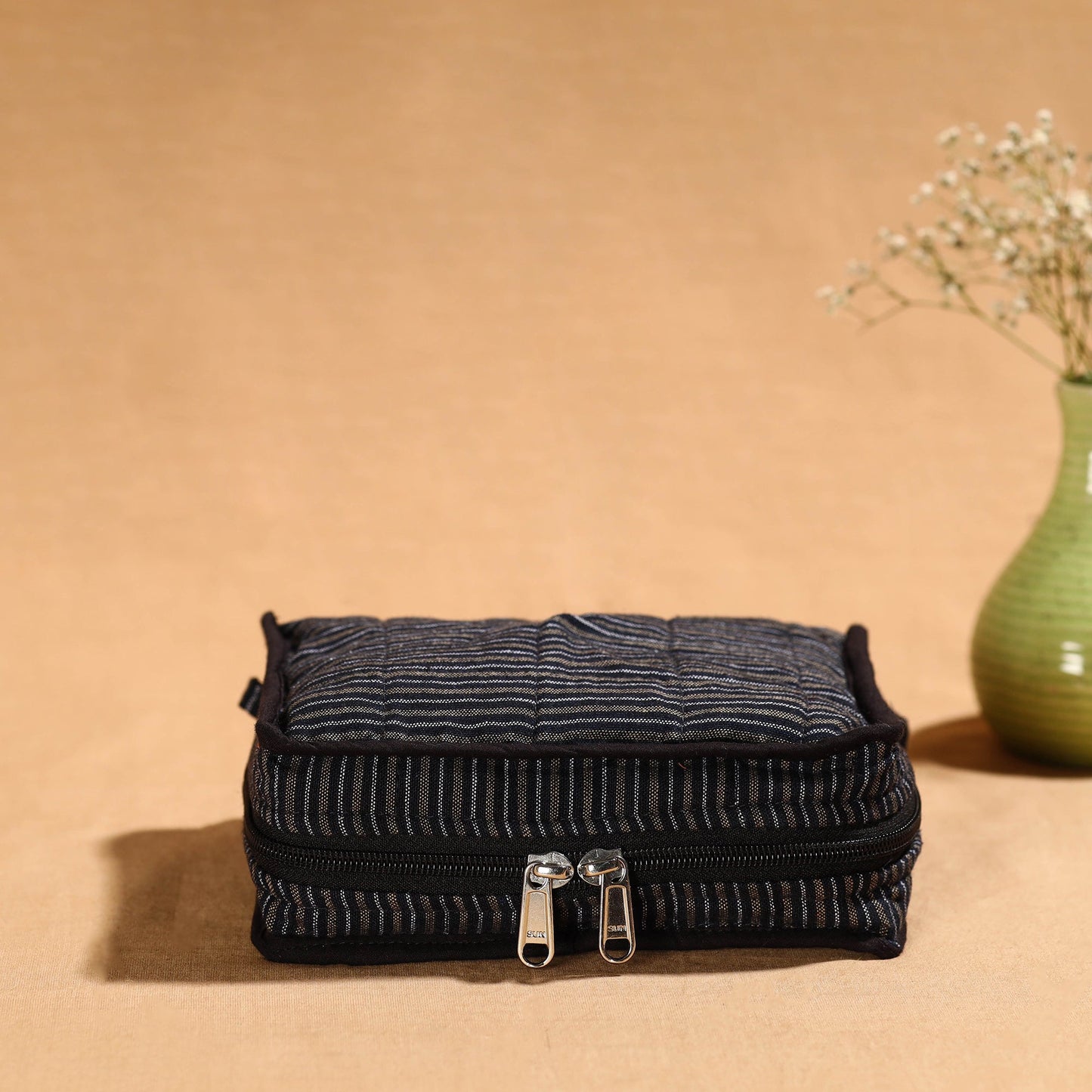 Black Multipurpose Jewellery Bag with 4 Storage Pockets