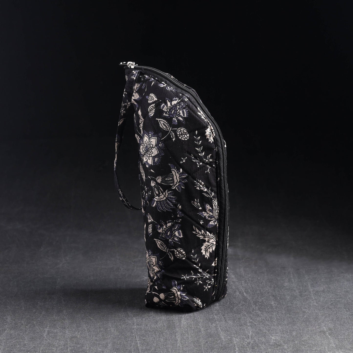 Black Handmade Cotton 1L Water Bottle Cover