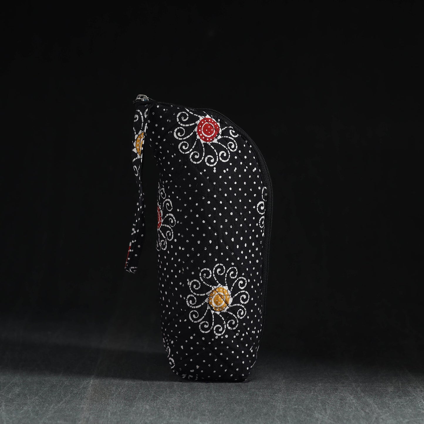 Black Handmade Cotton 1L Water Bottle Cover