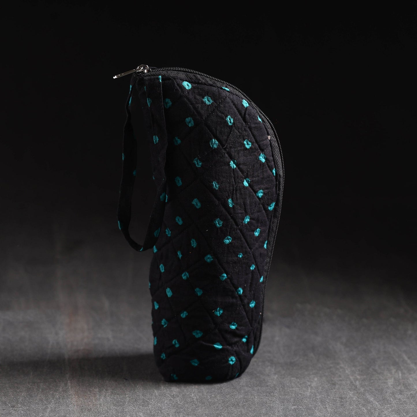 Black Handmade Cotton 1L Water Bottle Cover